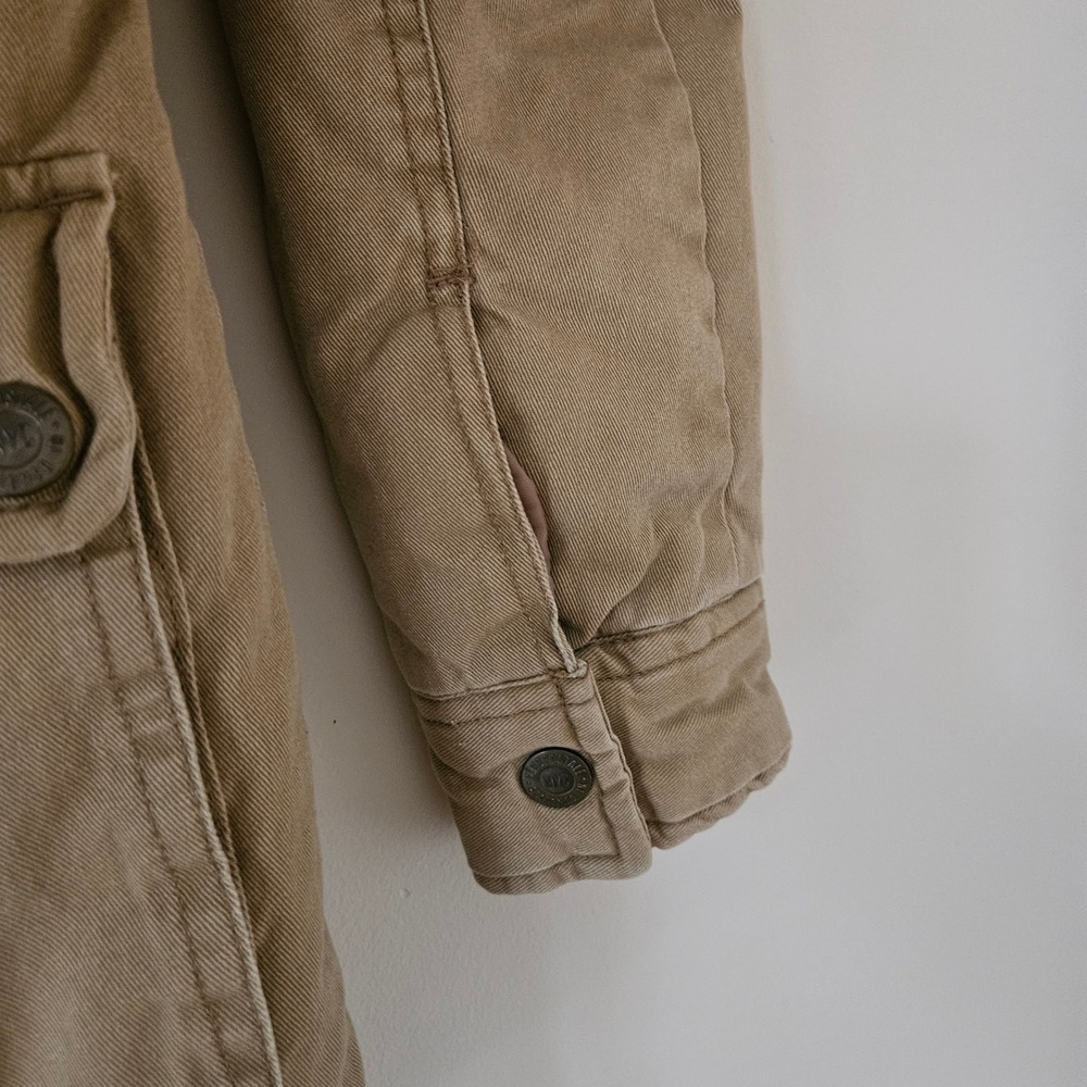 AEROPOSTALE Khaki‎ Utility Jacket Hooded Parka XS/TP Floral Lined - Picture 4 of 12